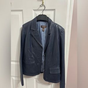 Pretty Blue leather Danier jacket